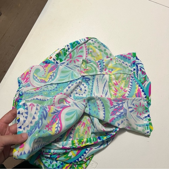 Jude Connally Blue Green Paisley Skort Skirt Built In Shorts XL H2 - Picture 4 of 8